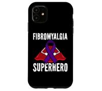 Carcasa para iPhone 11 Fibromialgia Superhero Warrior Fighter Purple Ribbon