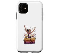 Carcasa para iPhone 11 Finish Line Chaser Running Motivación Atleta Diseño