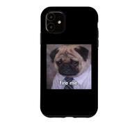 Carcasa para iPhone 11 "Fire Me Perro Pug con Trabajo Divertido Meme Borroso