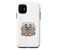 Carcasa para iPhone 11 Florece con tu Regalo Floral para mamá de Bulldog Francés