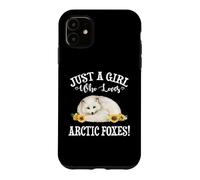 Carcasa para iPhone 11 Flowers Womens Kids Just A Girl Who Loves Arctic Foxes Lover