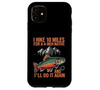 Carcasa para iPhone 11 Fly Fishing Brook Trout Hiker Blue Line Native