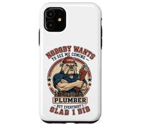 Carcasa para iPhone 11 Fontanero Divertido Nadie Quiere verme Venir Bulldog Plumbing