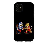 Carcasa para iPhone 11 Football Eagle vs Cheetah Mascot Sports Graphic