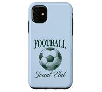 Carcasa para iPhone 11 Football Social Club Balón de fútbol Diseño de Estilo Vintage