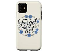 Carcasa para iPhone 11 Forget Me Not, Flor de jardín, Adorno Floral