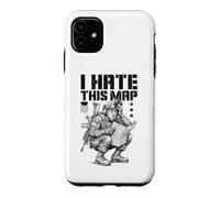 Carcasa para iPhone 11 FPS Gamer Funny I Hate This Map, Reproductor de Videojuegos Militar