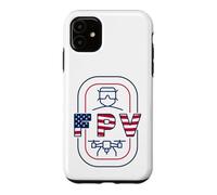Carcasa para iPhone 11 FPV Drone & Bandera Americana - Quadcopter USA Pilot Patriotic