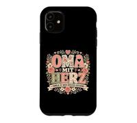 Carcasa para iPhone 11 Frases de Amor Familiares de OMA Mit Herz Graphic ist Mein German Pink