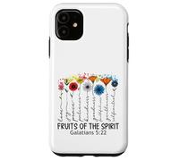 Carcasa para iPhone 11 Fruits of The Spirit Gálatas 5 22 Verso de la Biblia Cristiano