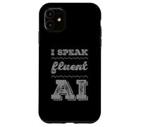 Carcasa para iPhone 11 Fun AI Humor Habla fluidamente AI Inteligencia Artificial Cotizaciones