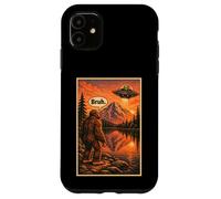 Carcasa para iPhone 11 Funny Bigfoot Bruh Alien UFO Introvert Spaceship