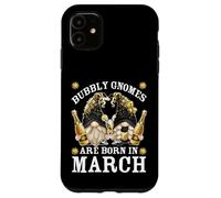 Carcasa para iPhone 11 Funny Champagne Birthday Gnomes For Women Are Born In March