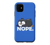 Carcasa para iPhone 11 Funny Chibi Anime Kawai Kids Sleep Nap Nope Penguin Lover