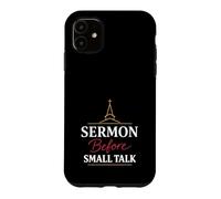 Carcasa para iPhone 11 Funny Church Sunday Sermón Humor Cristiano Domingo Estado de ánimo