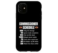 Carcasa para iPhone 11 Funny Fantasy Football Commissioner Schedule Draft Day