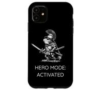Carcasa para iPhone 11 Funny Frog Humor. Roman Soldier Toad Hero Mode Activated