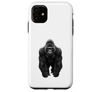 Carcasa para iPhone 11 Funny Gorilla Selva Vida Silvestre Naturaleza Poder Animal Arte