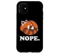 Carcasa para iPhone 11 Funny Kawaii Kids Boys Girls Napping Nope Red Panda Lover