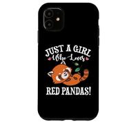 Carcasa para iPhone 11 Funny Kawaii Womens Girl Who Loves Red Pandas Lover