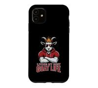 Carcasa para iPhone 11 Funny Living Best Goat Life Fantasy Football Commish My King