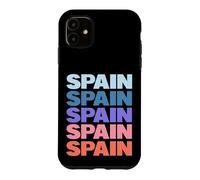 Carcasa para iPhone 11 Funny Modern Repetitive Text Design Spain Spaniard Europe