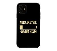 Carcasa para iPhone 11 Funny Negative Aura Points Farming Aura Meter Minus 10,000