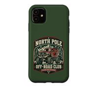 Carcasa para iPhone 11 Funny North Pole Off-Road Club Sleigh Rig División Navidad