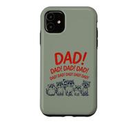 Carcasa para iPhone 11 Funny Raccoon Dad Yelling Raccoons Father's Day