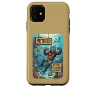 Carcasa para iPhone 11 Funny Retired Not My Problem Anymore Scuba Bigfoot