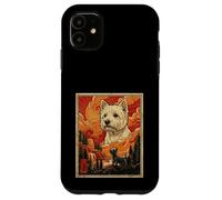 Carcasa para iPhone 11 Funny West Highland Terrier Meme Lindo Vintage Retro Art Dog