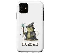 Carcasa para iPhone 11 Funny Wizard Frog Huzzah Meme Fantasy Humor Cottagecore