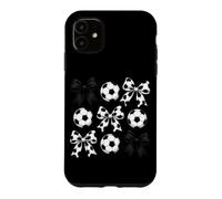 Carcasa para iPhone 11 Fútbol Chica Coqueta Arco Pelotas De Fútbol Am