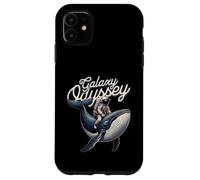 Carcasa para iPhone 11 Galaxy Odyssey Astronaut Riding Cosmic Whale Art