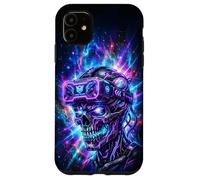 Carcasa para iPhone 11 Gamer Calavera Casco VR Videojuegos Gaming Skull Consola