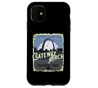 Carcasa para iPhone 11 Gateway Arch National Park - Recuerdo Vintage de Vacaciones