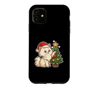 Carcasa para iPhone 11 Gato Blanco Decora el árbol