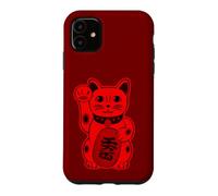 Carcasa para iPhone 11 Gato de la Suerte Gatos Lindos Maneki-Neko Gato anguloso