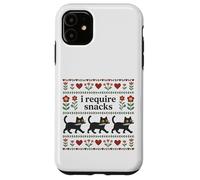 Carcasa para iPhone 11 Gato Divertido, Necesito bocadillos, Gatito Hambriento, Humor
