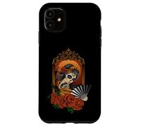 Carcasa para iPhone 11 Geisha Art Nouveau Día de los Muertos - Floral Skull Woman