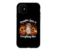 Carcasa para iPhone 11 Girls Womens Mom Pumpkin Spice Mini Holland Lop Bunny Rabbit