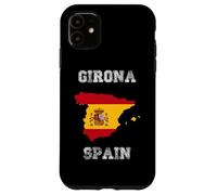 Carcasa para iPhone 11 Girona España Vintage España Bandera Mapa Diseño