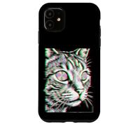 Carcasa para iPhone 11 Glitch Cat Rave Party EDM Música Techno House