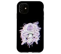 Carcasa para iPhone 11 Glitch Mushroom Trippy Techno Rave Party Psicodélico