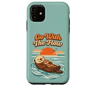 Carcasa para iPhone 11 Go with The Flow Sea Otter Retro Animal