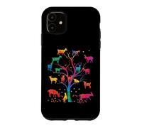Carcasa para iPhone 11 Goat Tree Colorful Goat mom Goat Dad Goat Girl