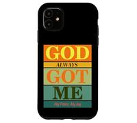 Carcasa para iPhone 11 God Always Got Me, My Peace My Joy Colorful Quotes Graphic