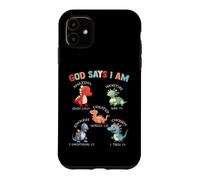 Carcasa para iPhone 11 God Says I Am Dinosaur Bible Verses
