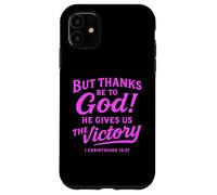 Carcasa para iPhone 11 Gracias a Dios Corintios Versículo de la Biblia Fe Escritura Oración
