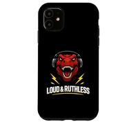 Carcasa para iPhone 11 Gráfico de Auriculares T Rex Loud & Ruthless